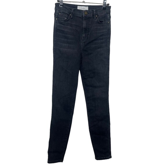 THE GREAT. Super High Rise Skinny Jeans Women’s Size 25 Washed Black Stretch - Picture 2 of 12